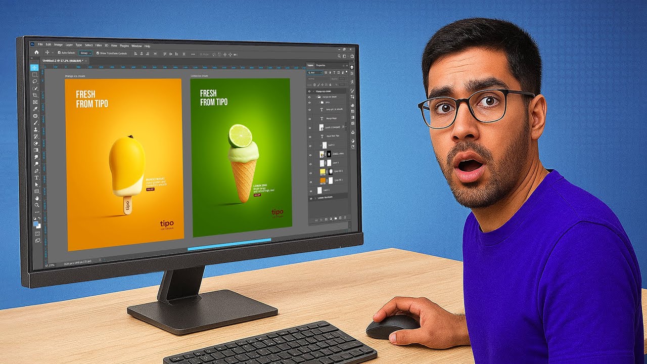 How I Created Minimalist Poster Design in Photoshop | Beginner Friendly & Amazing Results!