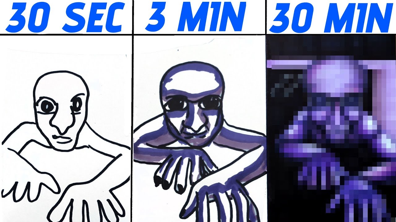 Drawing (ROBLOX) Aooni Nightmare But PETAPETA Version in 30 Sec, 3 Min and 30 Minutes