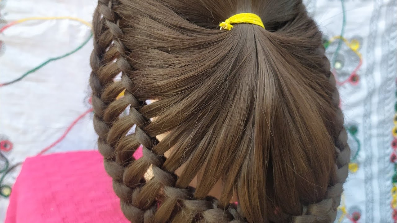 Try this easy juda hairstyle with lengha and saree for wedding and party's 😍🎉#easyhairstyletutorial 