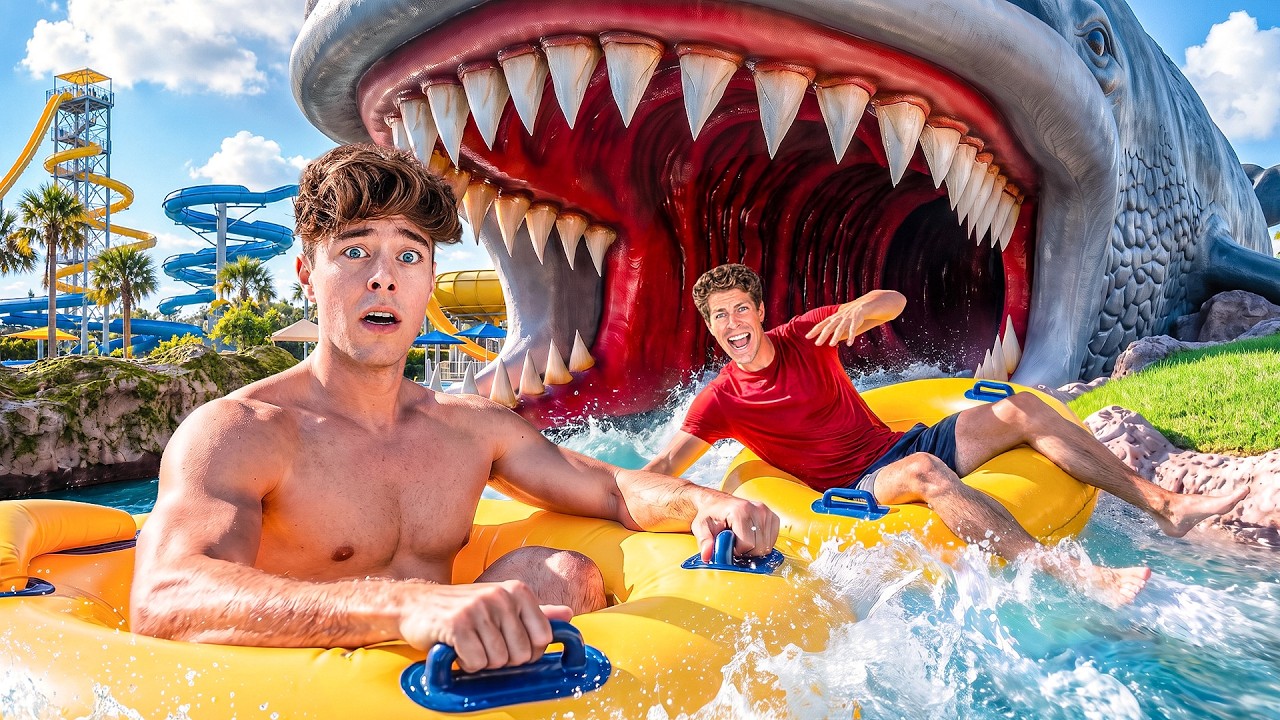 24 HOUR WATERPARK CHALLENGE (ft. Ben Azelart)