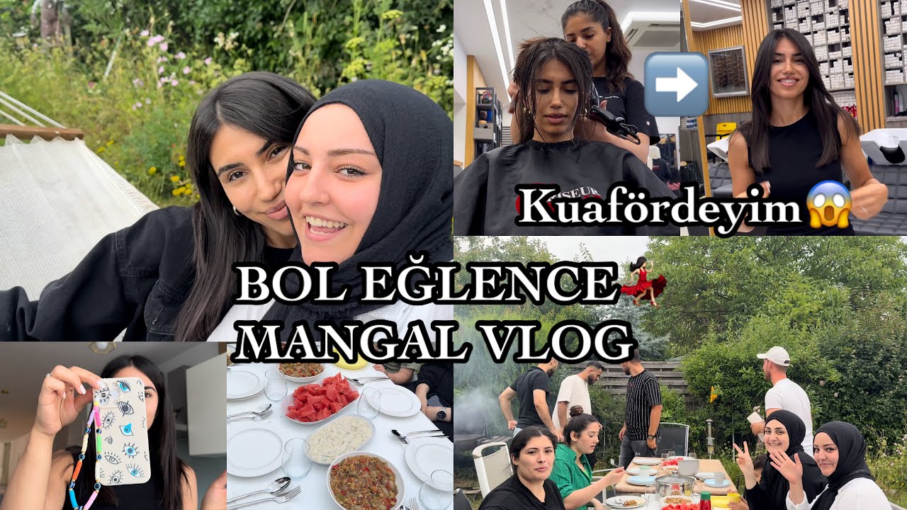 KUAFÖR KORKULU RÜYAM😖BAHCEDE MANGAL YAPTIK🥩GÜLME GARANTİLİ VLOG😂KARGO ACILIMI, YENİ TIRNAKLAR💅🏼