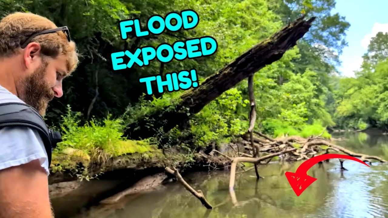 Flood Waters unearth Ghost Town’s lost History! Mudlarking for antique River Treasure!