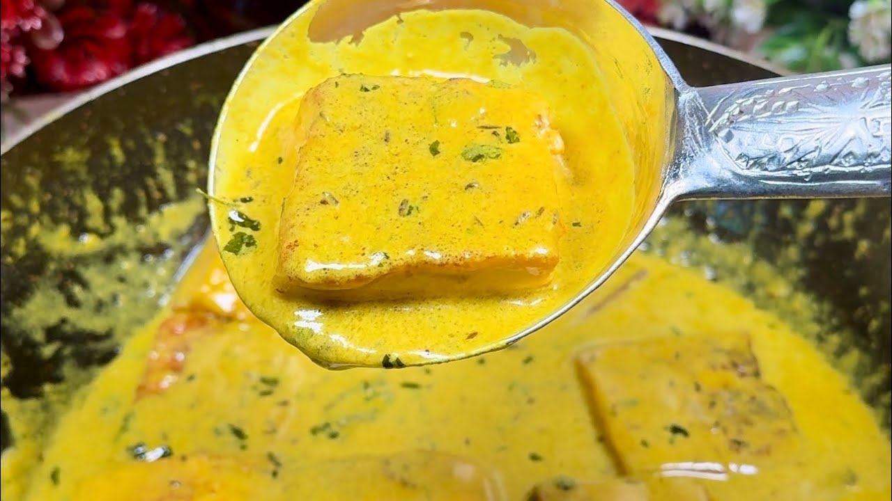 Kashmiri Pandit style Paneer Kaliya | Leader Tchaman | Yellow paneer | pandit wedding cheese