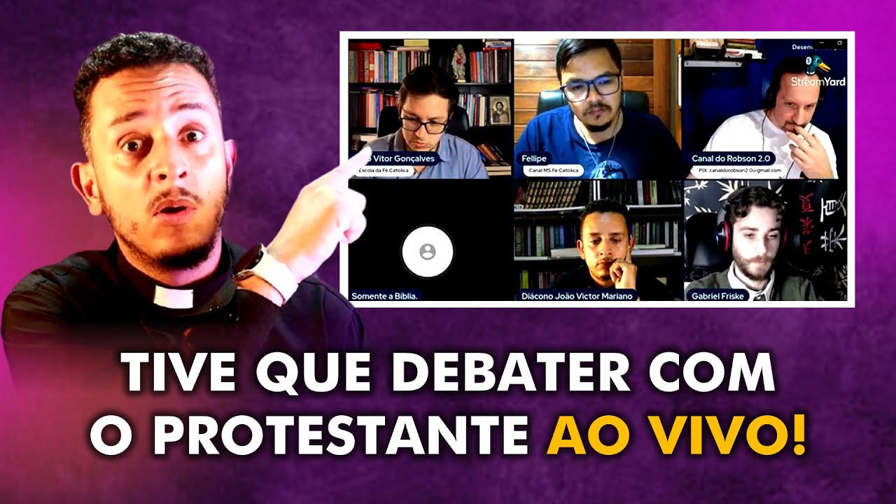 DEBATE PROTESTANTE X CATÓLICO - UM PROTESTANTE ENTROU NA LIVE CATÓLICA PARA DEBATER