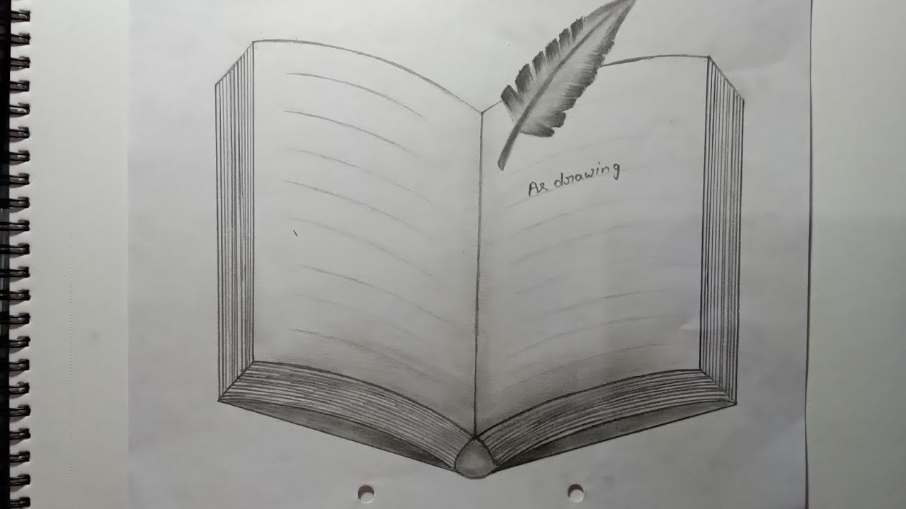 Open 📙 book drawing   How to make open book    easy book drawing