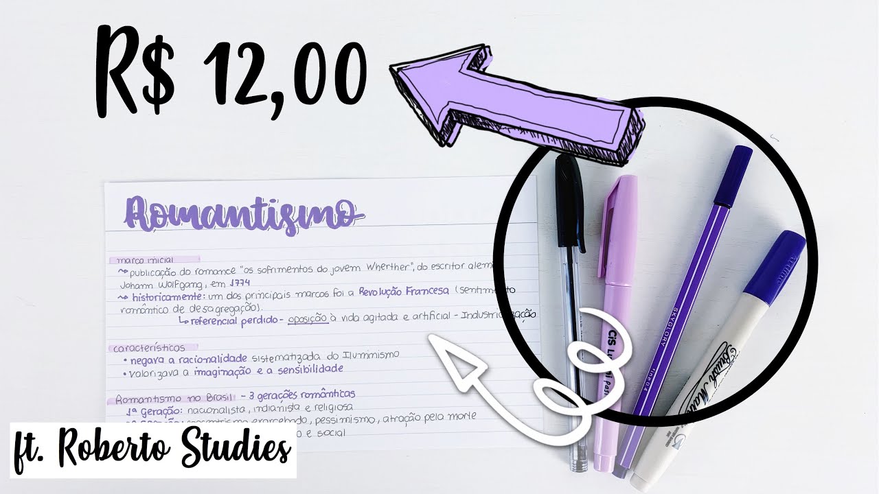 Resumo bonitinho com materiais super baratos! | Ana's Studies