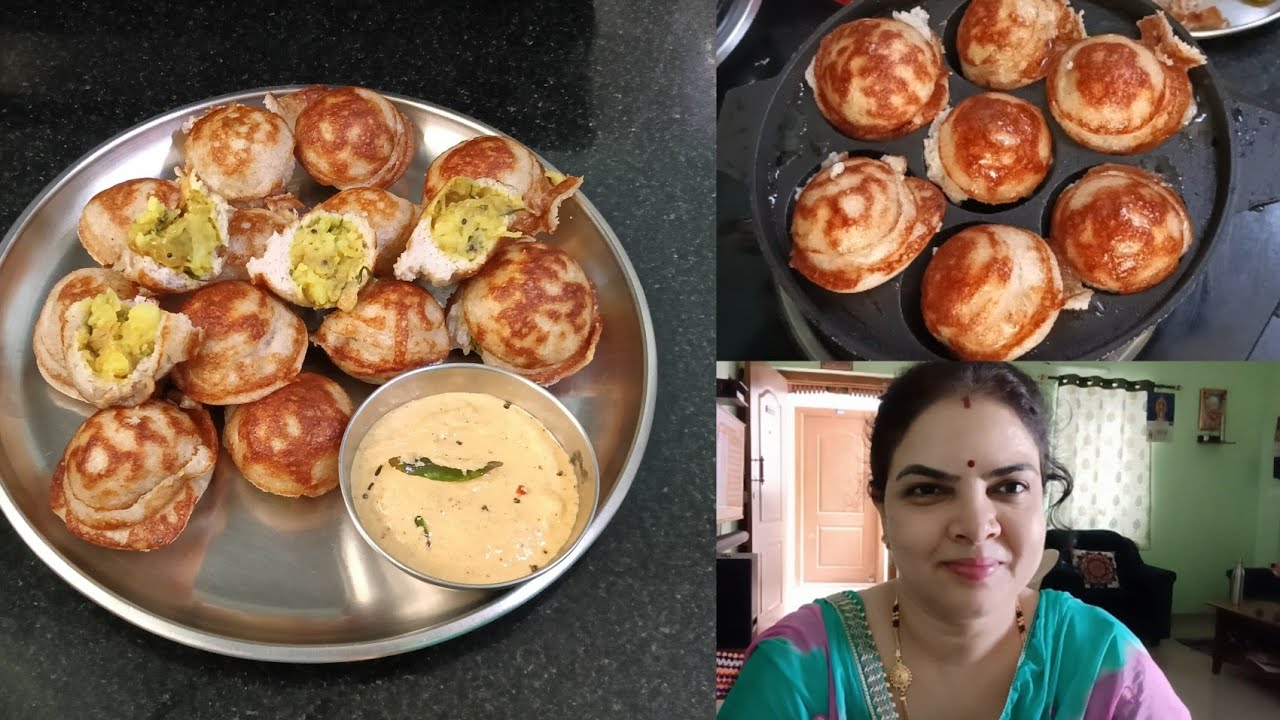 ಮಸಾಲಾ ಪಡ್ಡು ಕೆಂಪು ಅಕ್ಕಿ ಲಿ ಮಾಡಿದ್ದೀನಿ | Red rice masala paddu 