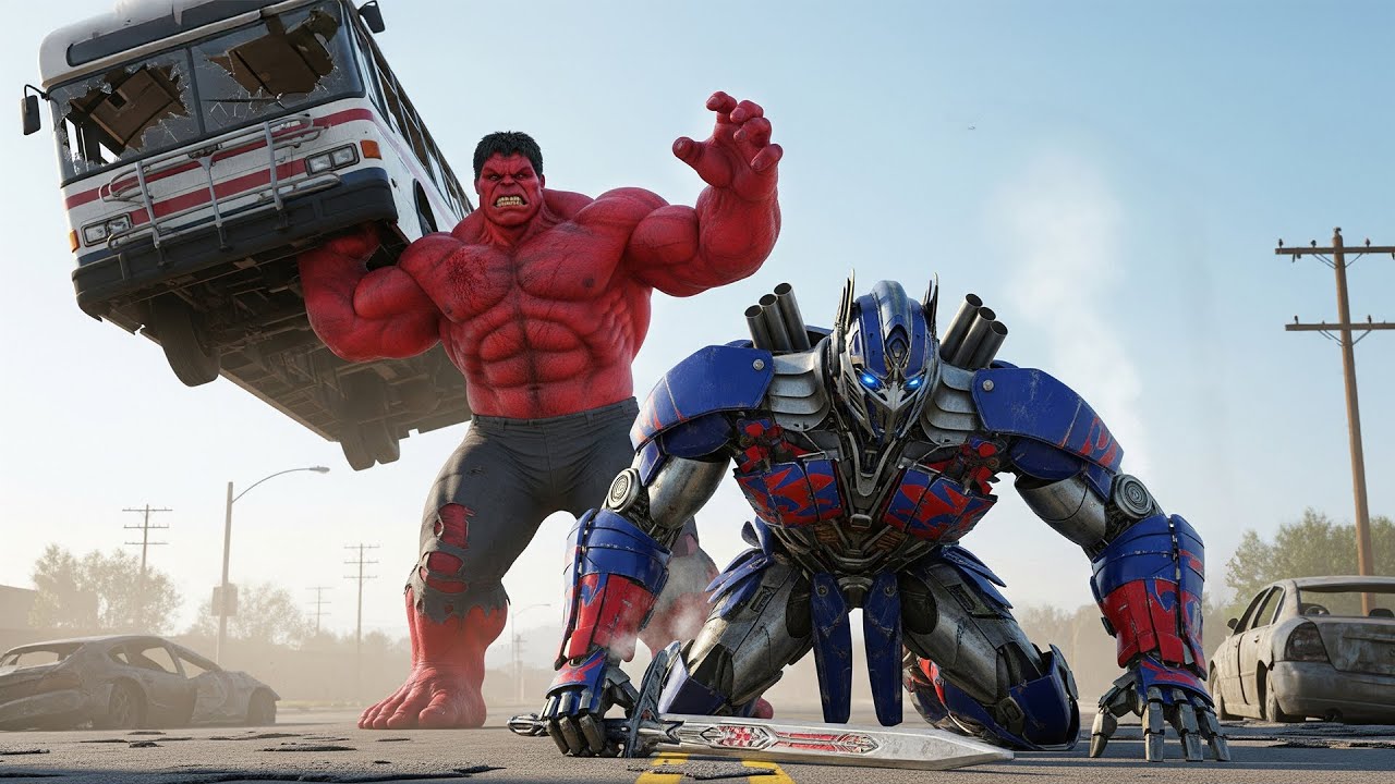 🔥 Optimus Prime vs Super Hulk: The Final Battle for Humanity.