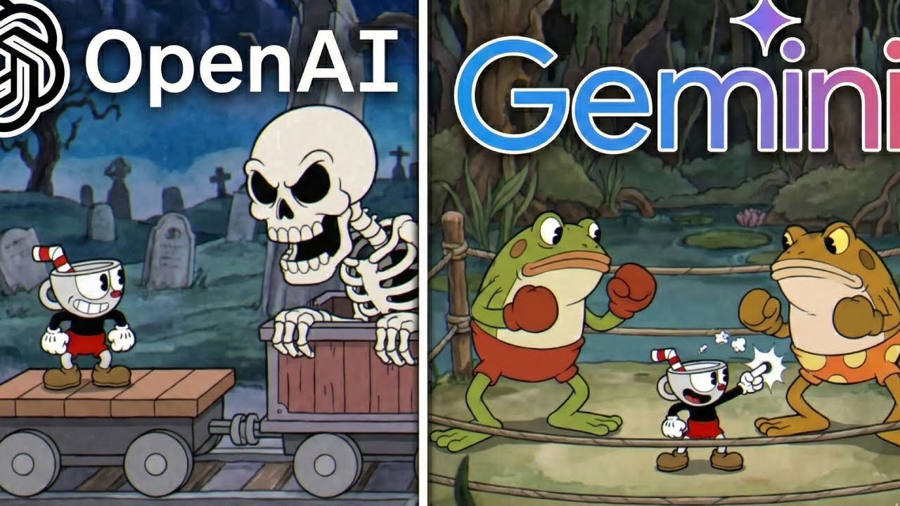 ChatGPT vs Gemini Criando Cuphead do ZERO (deu errado)