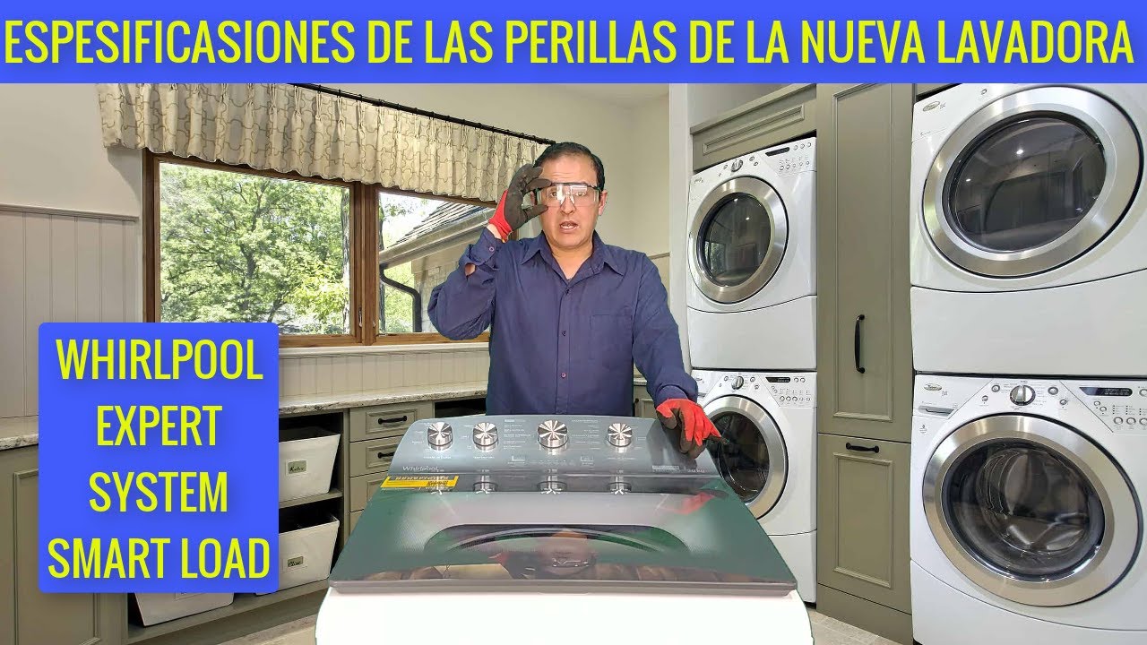 Especificaciones de las perillas de la lavadora whirlpool