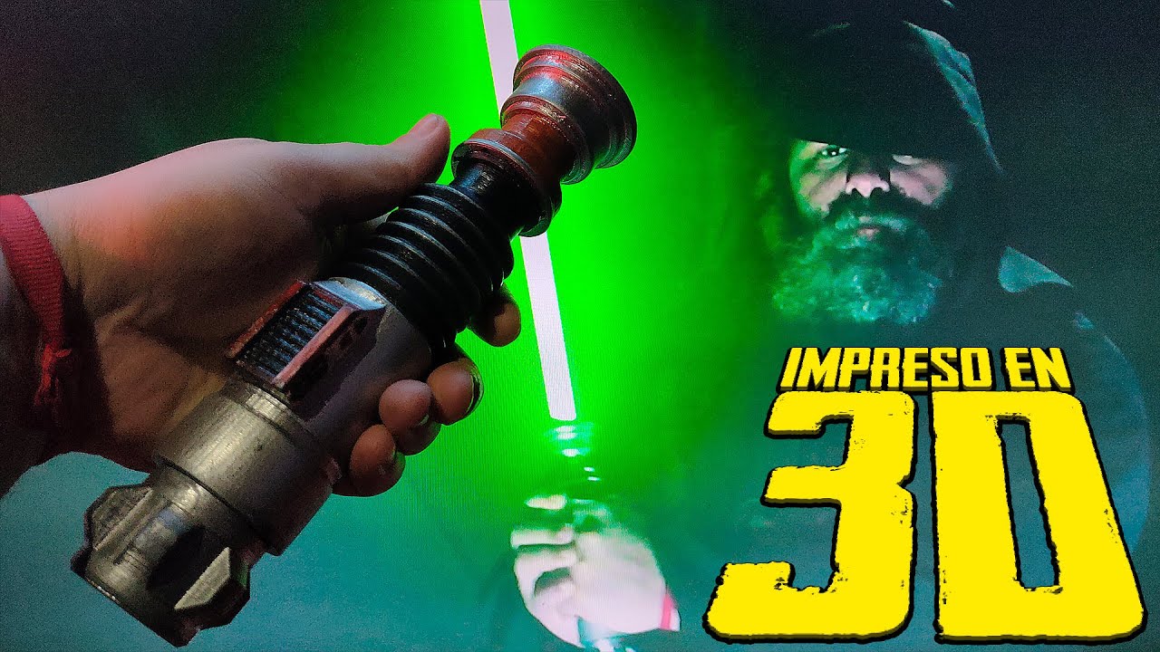 Imprimo en 3D un LIGHTSABER Retractil! 🤯 (StarWars)