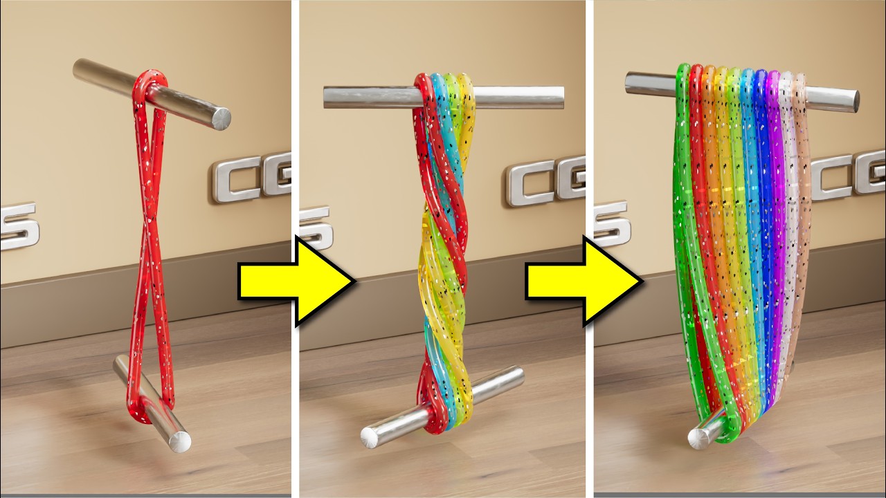 ULTIMATE Physics Chaos! 🧶⛓️ 1 vs. 8 Ropes & Hyper-Realistic Cloth ASMR