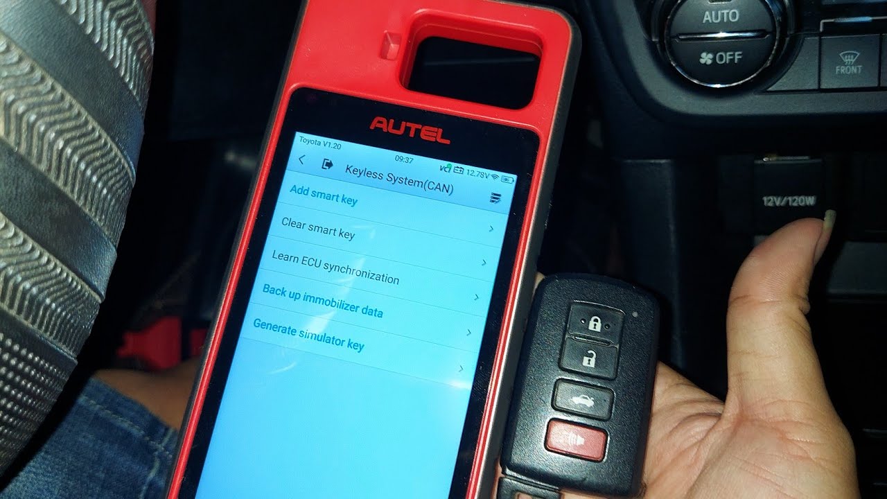 Toyota Corolla Altis 2016 8A Smart Key (all keys lost) programming Autel KM100, IM508/608