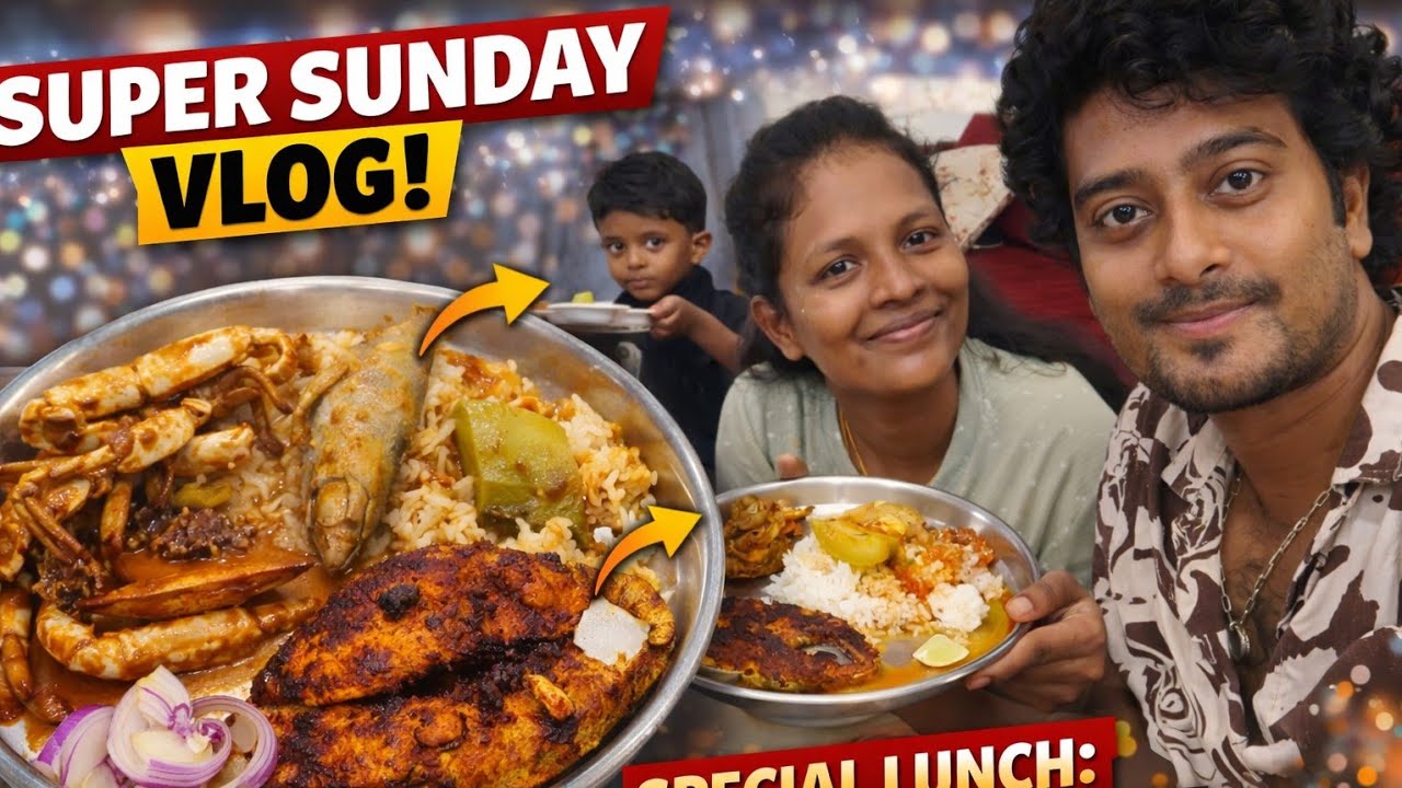  Enga Veetla Sunday Special 🐟 Crab + Fish Fry Feast! | Bharya Vlogs