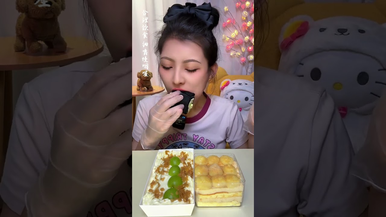 ASMR] Dessert Mukbang🎂🍰🍫🧀🍪🍩(Creamy Crepe Cakes) 디저트 먹방 #chocolate #cakes #creamycake