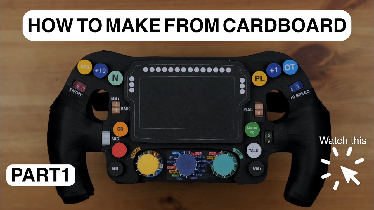 How to make a MERCEDES-AMG F1 W14 E  steering wheel from cardboard DIY PART1 /Lewis and George/