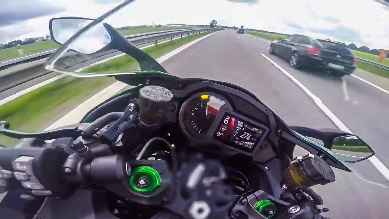KAWASAKI Ninja H2 SX 299km/h TOPSPEED auf der Autobahn