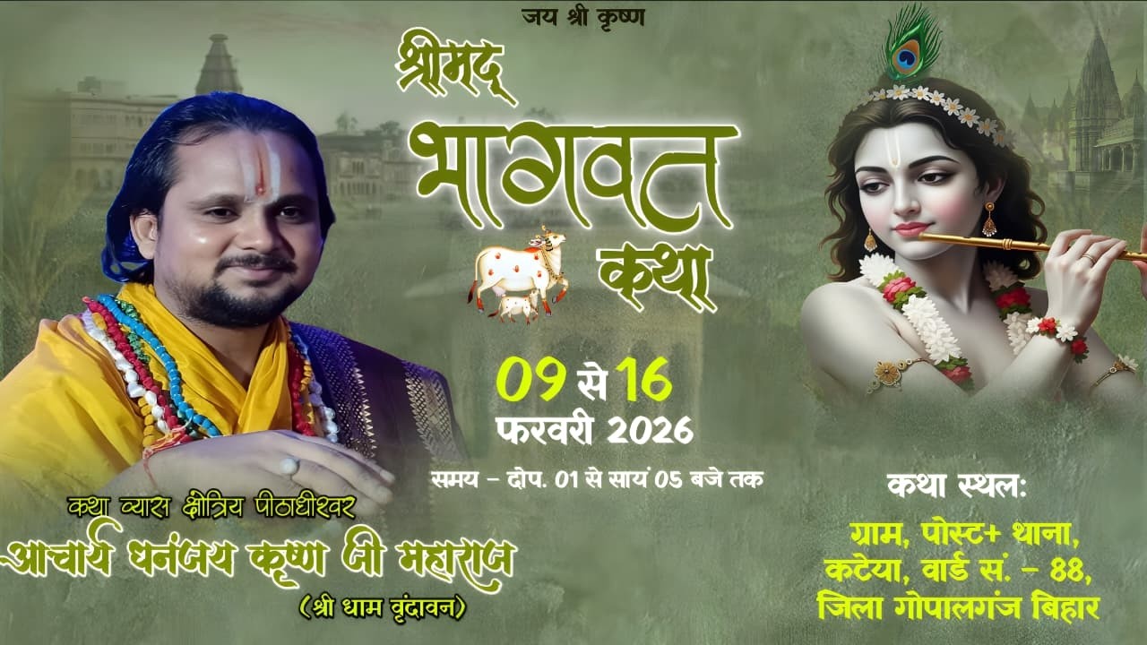 LIVE🔴 DAY 2  SHRIMAD BHAGWAT KATHA//  ACHARYA SHRI DHANANJAY KRISHN JI