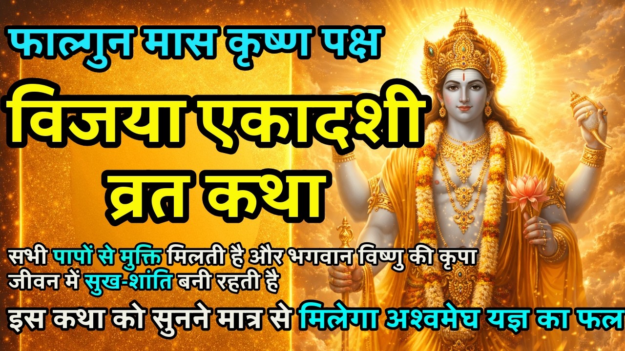 विजया एकादशी का चमत्कार ✨  पाप नाश और हर बाधा पर विजय का दिव्य व्रत  ✨  🙏  असंभव भी हो गया संभव!🙏