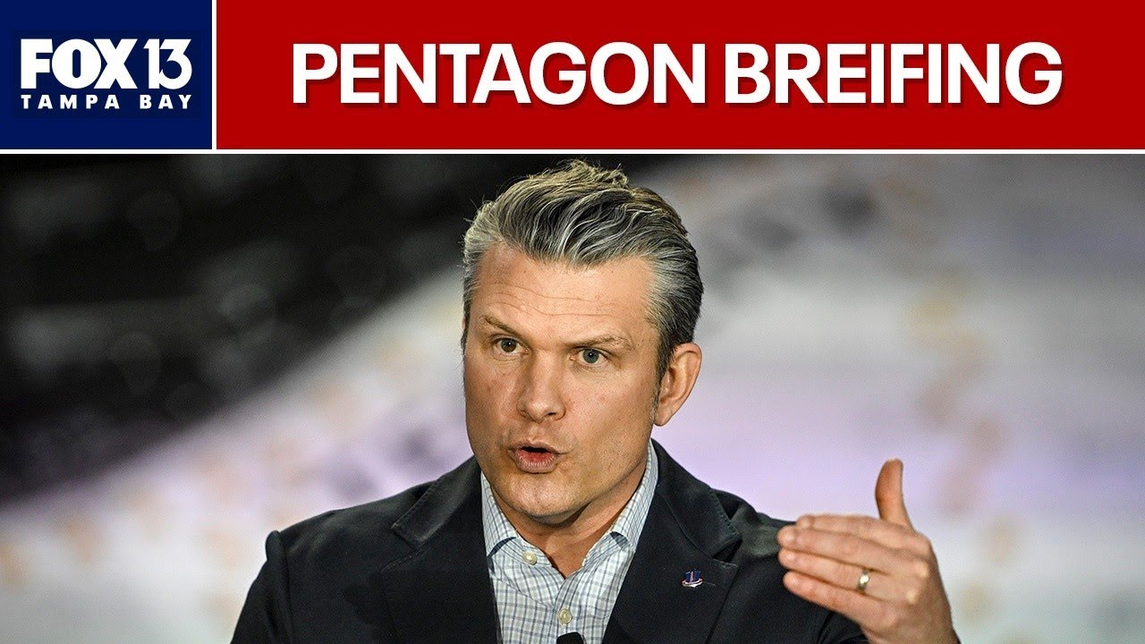 Pete Hegseth holding briefing on Iran strikes