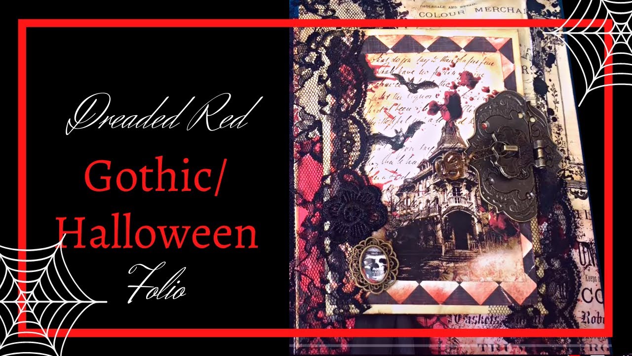 Gothic HALLOWEEN Junk Journal Folio Flip Through