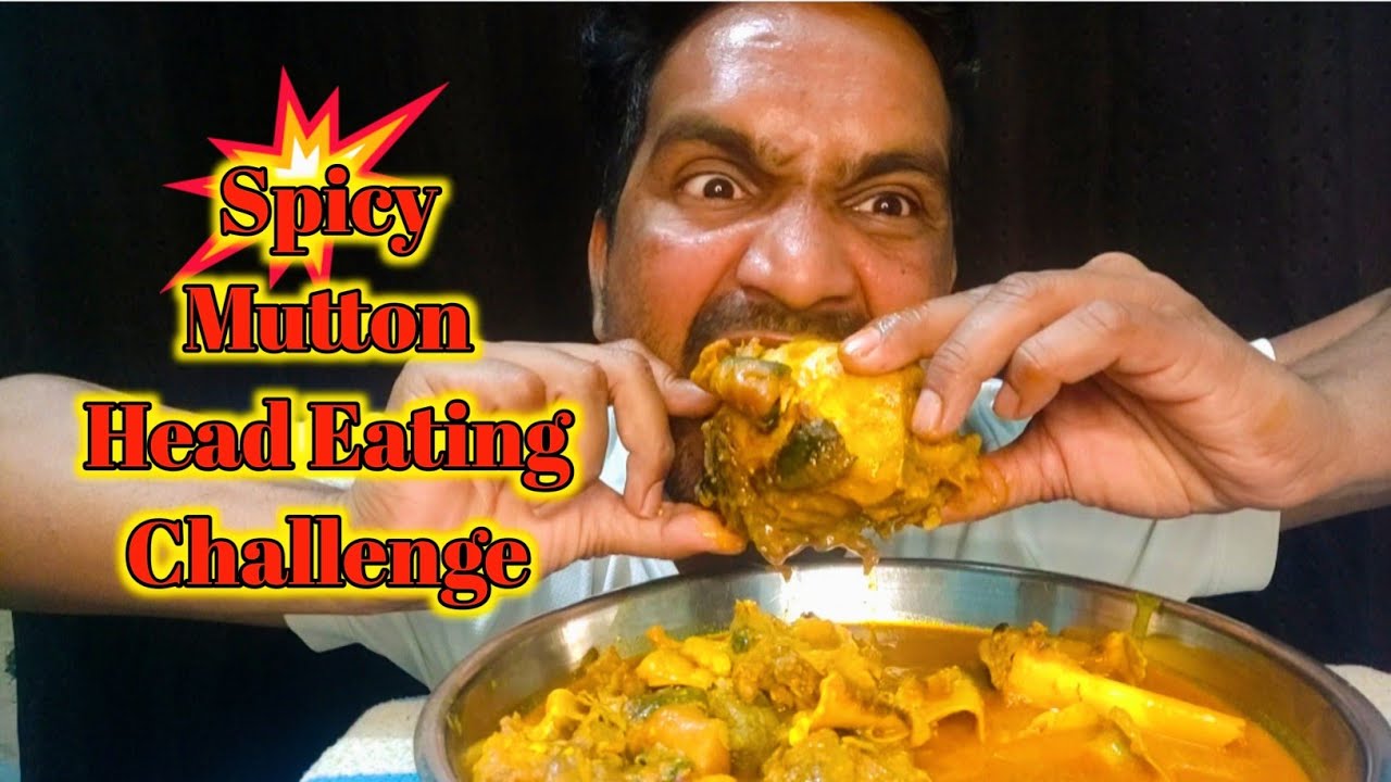 Mutton Head Eating || बकरे की शिरी | Goat Head Curry Eating Show || Foodie Show
