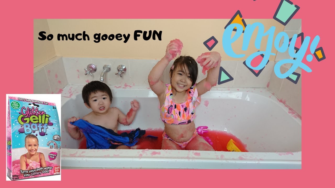 お風呂がゼリーになっちゃった！Glitter Gelli baff♪ | Australia born Japanese