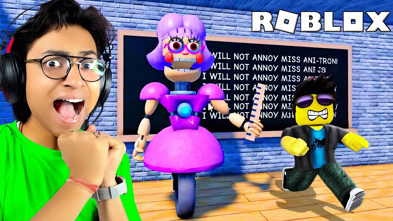 ESCAPING FROM THIS CRAZY MISS ANI-TRON IN ROBLOX
