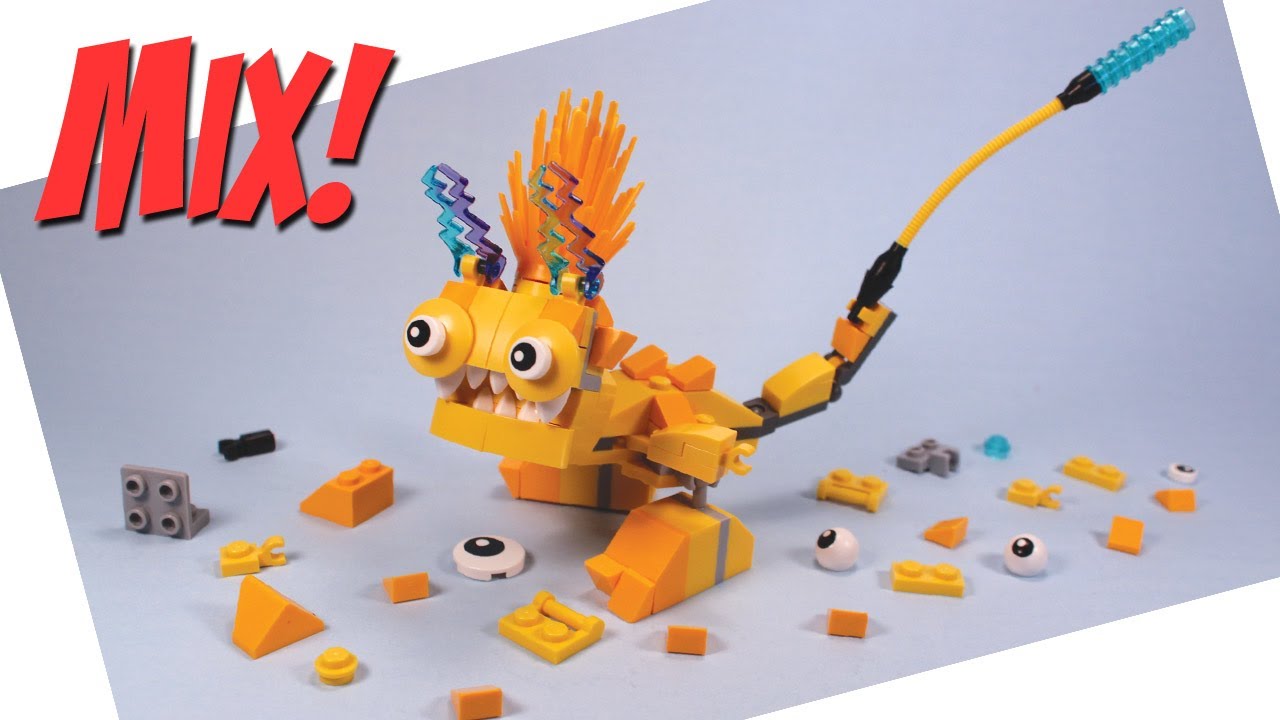 Lego Mixels Series 1, желтые электроиды, Teslo Zaptor и Volectro, открытие