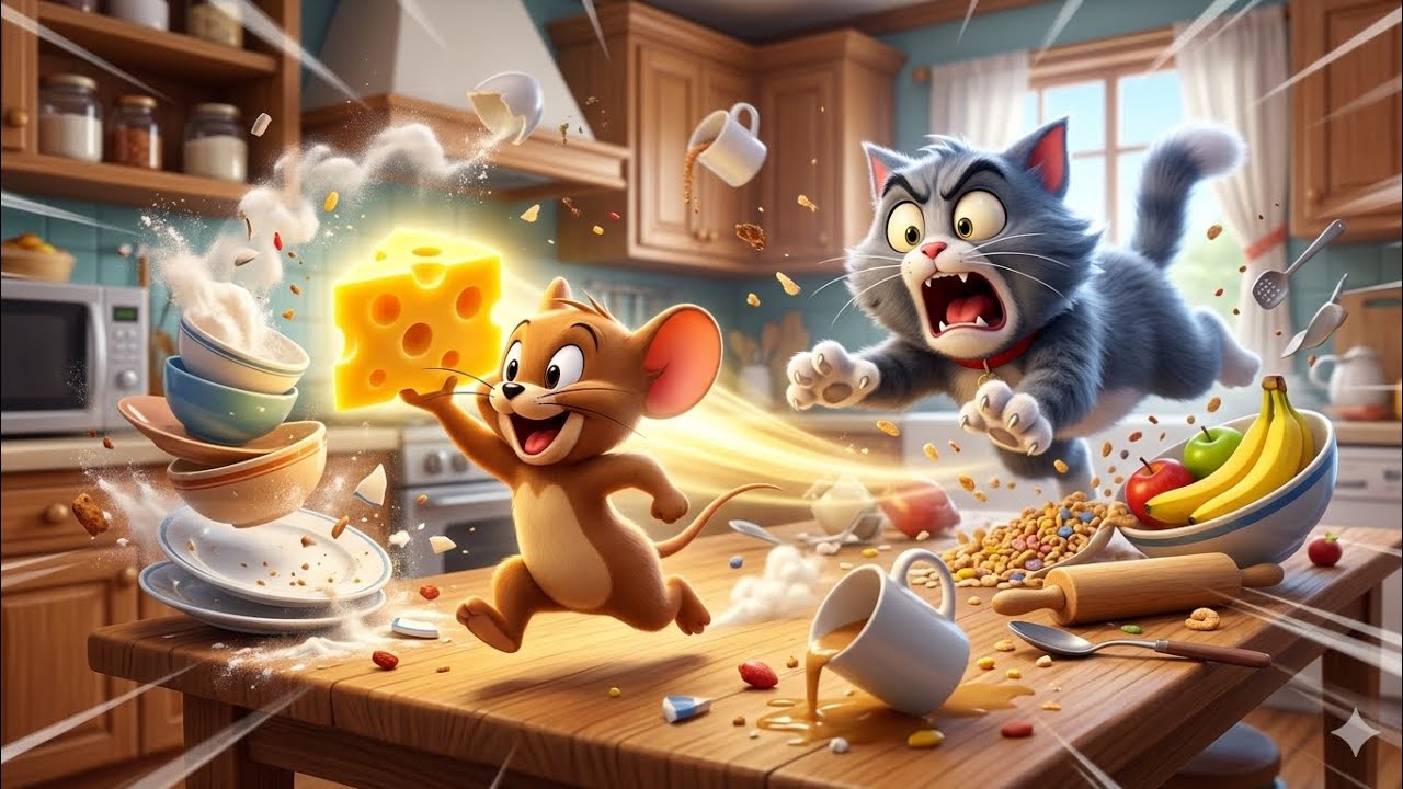 Jerry stole paneer pieces from tom
