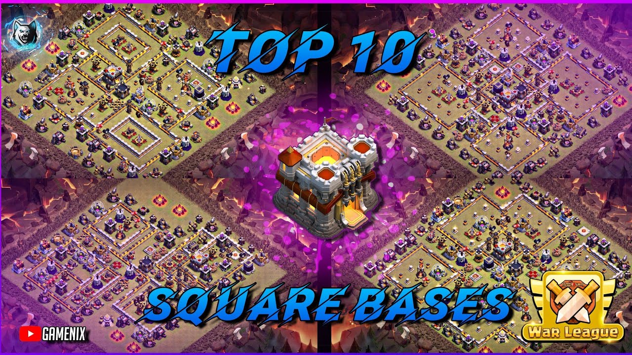 TOP 10 TH11 SQUARE/ISLAND WAR/CWL BASES WITH COPY LINKS! | COC | KING WARRIORS