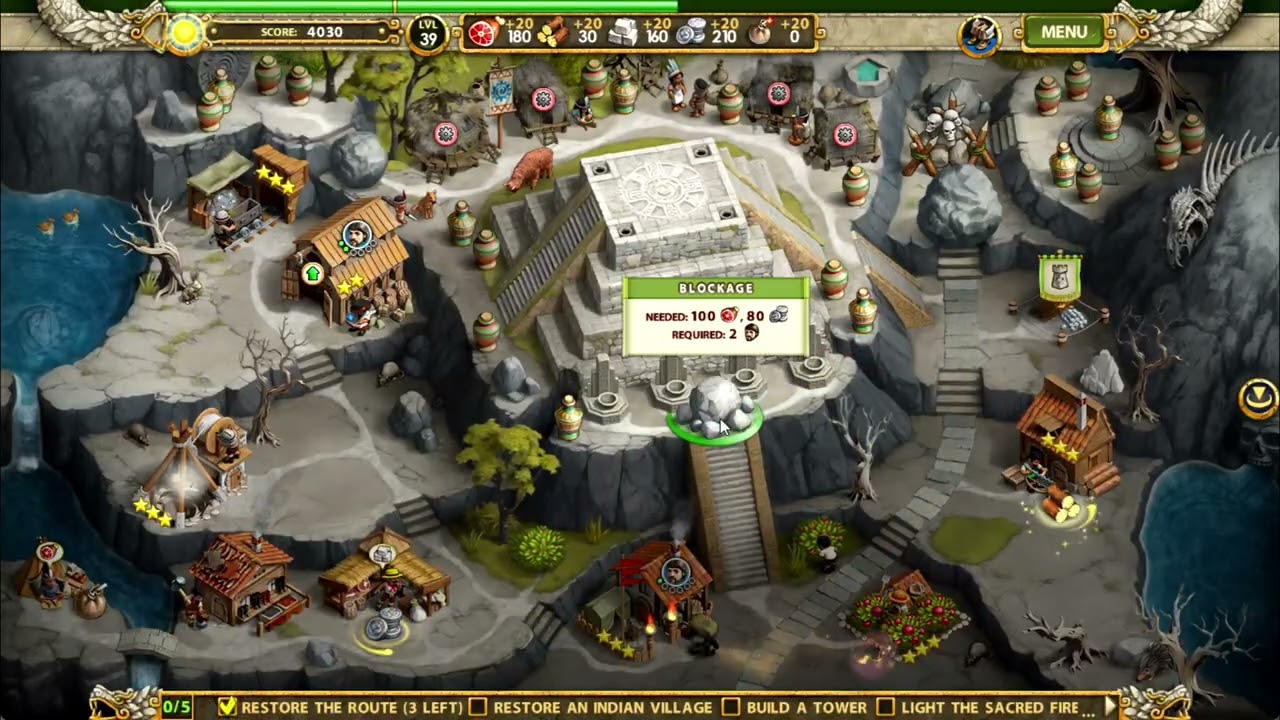4 Aztec Skulls Remastered CE, Level 39, Hard Mode Walkthrough with Hidden Object Locations
