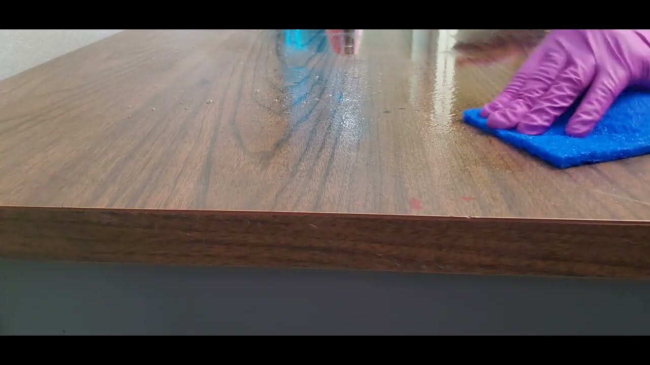 ASMR-Scrubbing/scraping paint off old table no talking