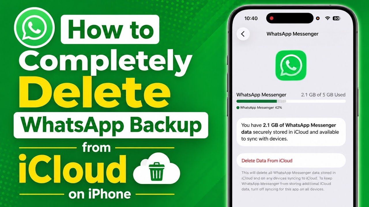 How to Completely Delete WhatsApp Backup from iCloud on iPhone | English