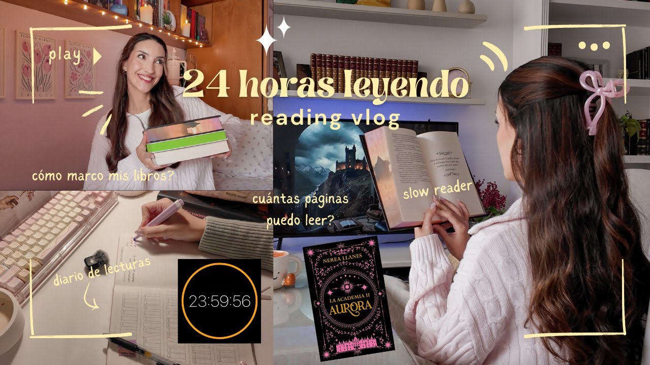 24 horas leyendo | reading vlog y diario de lectura 📖🎀🕯️(sin spoilers)