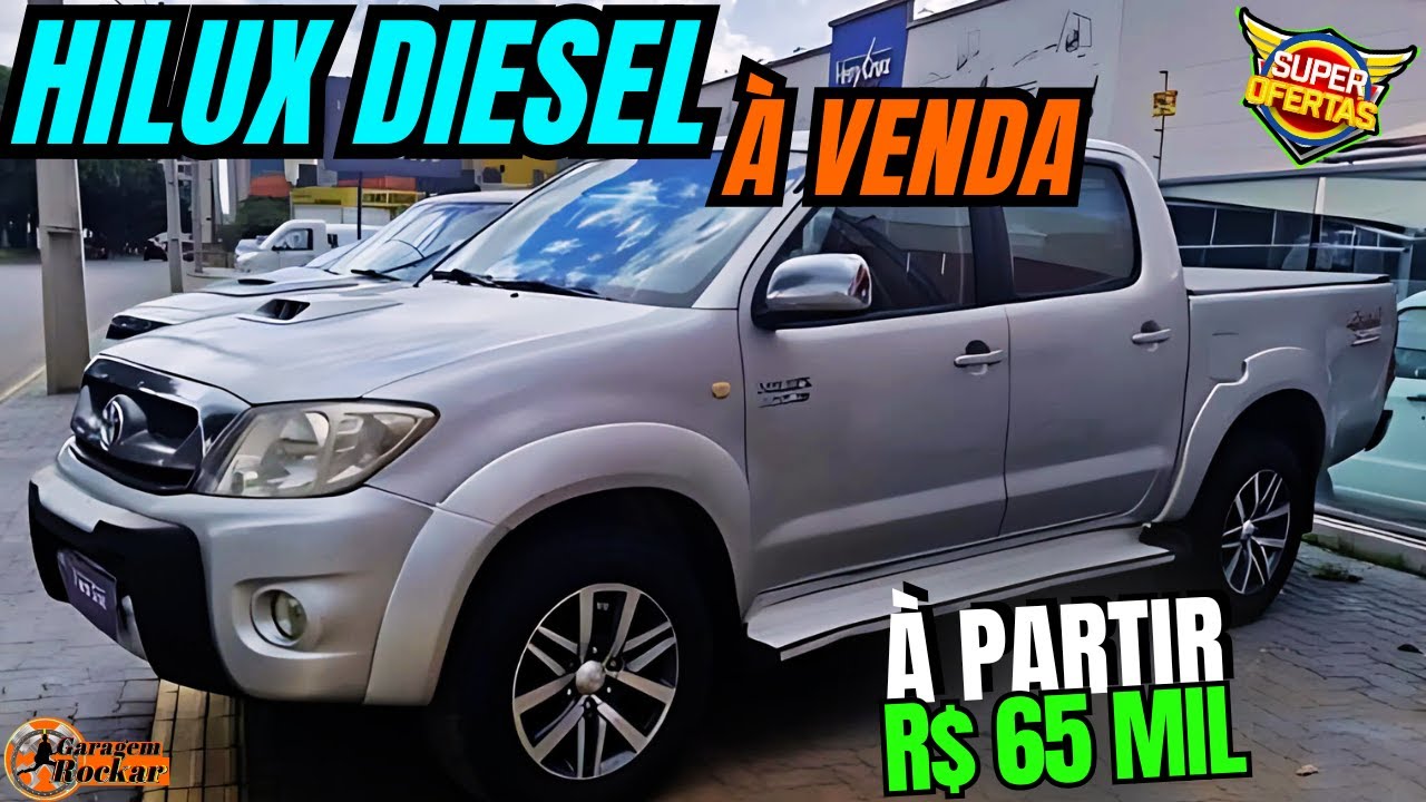 HILUX CABINE DUPLA DIESEL 4X2 E 4X4 à PARTIR DE SOMENTE 65 MIL #hiluxbarata #toyotahilux