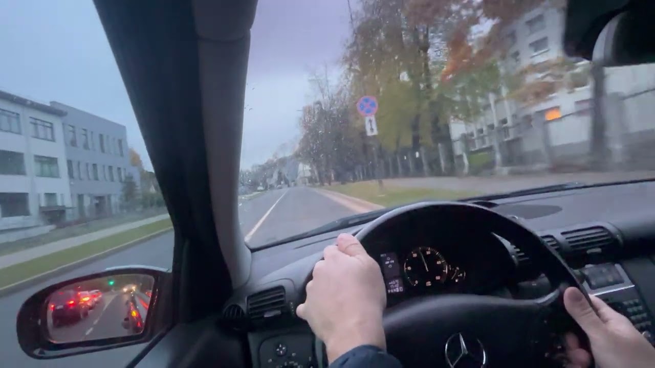 Mercedes w203 220Cdi Stage1 Chip Short Evening POV Drive With Acceleration