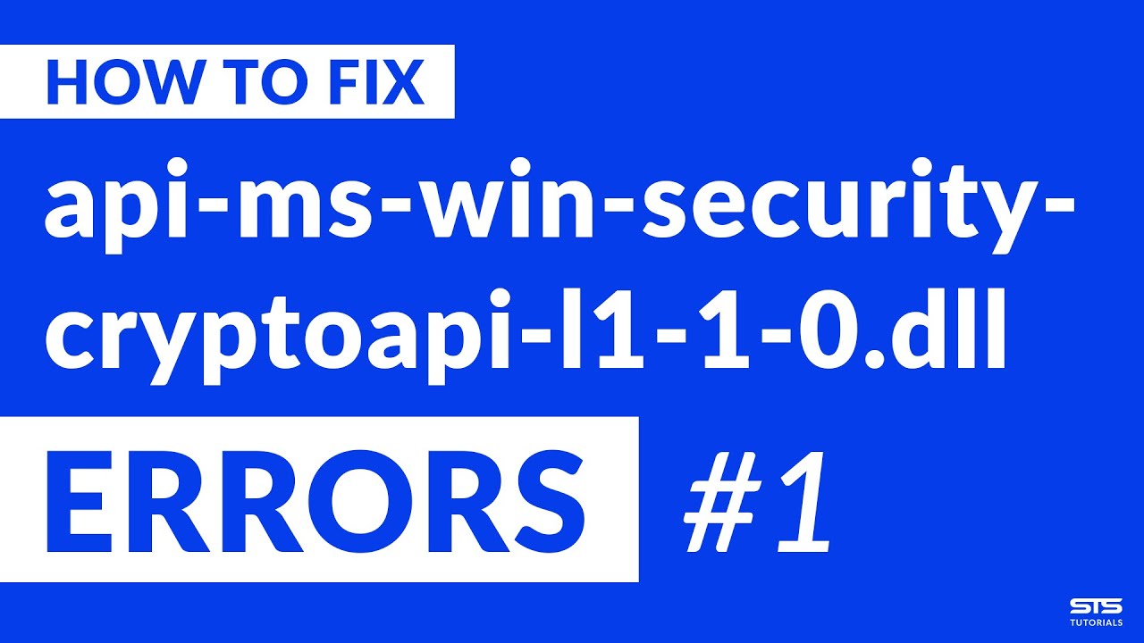 Ошибка отсутствия api-ms-win-security-cryptoapi-l1-1-0.dll в Windows | 2020 | Исправление №1