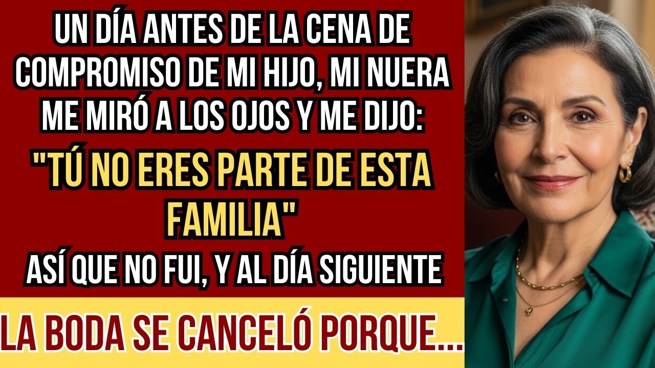 HISTORIAS REALES. En la cena de compromiso de mi hijo mi nuera me dijo “Usted no es de esta familia”