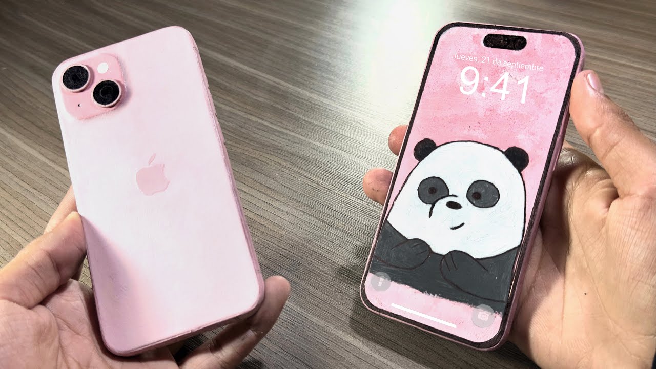 Как сделать iPhone 15 из картона — очень реалистично | розовый
