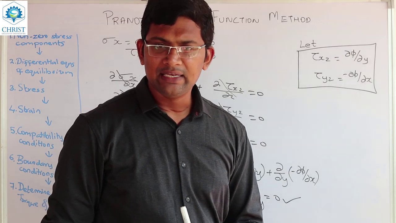 Prandtl stress function method for torsion of prismatic bars