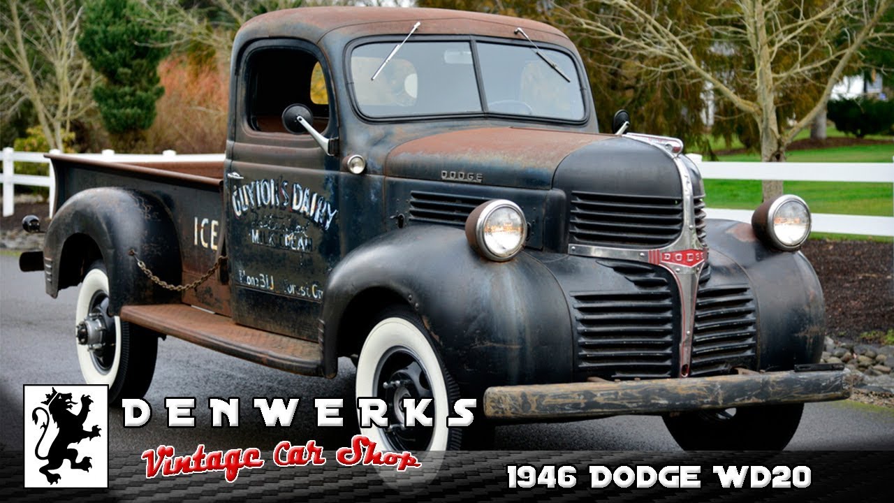 Dodge WD20 Original Milk Dairy Truck Survivor Pickup 1946 года
