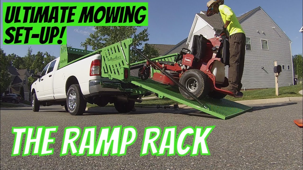 The BEST NEW WAY to Haul your MOWING EQUIPMENT- The RAMP RACK!