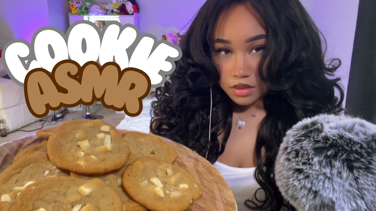 ASMR White Chocolate Macadamia Nut Cookies Mukbang🍪