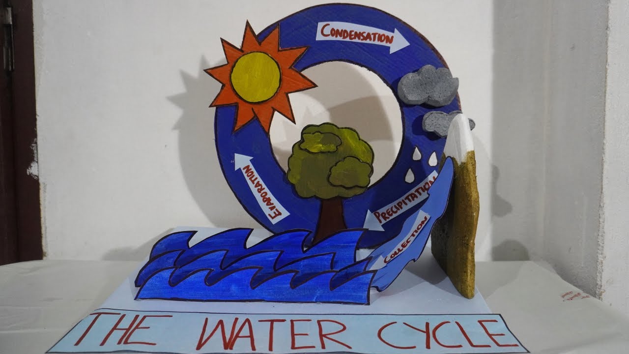 Water Cycle 3D Model | water cycle 3D project | water cycle model 3d | science exhibition model