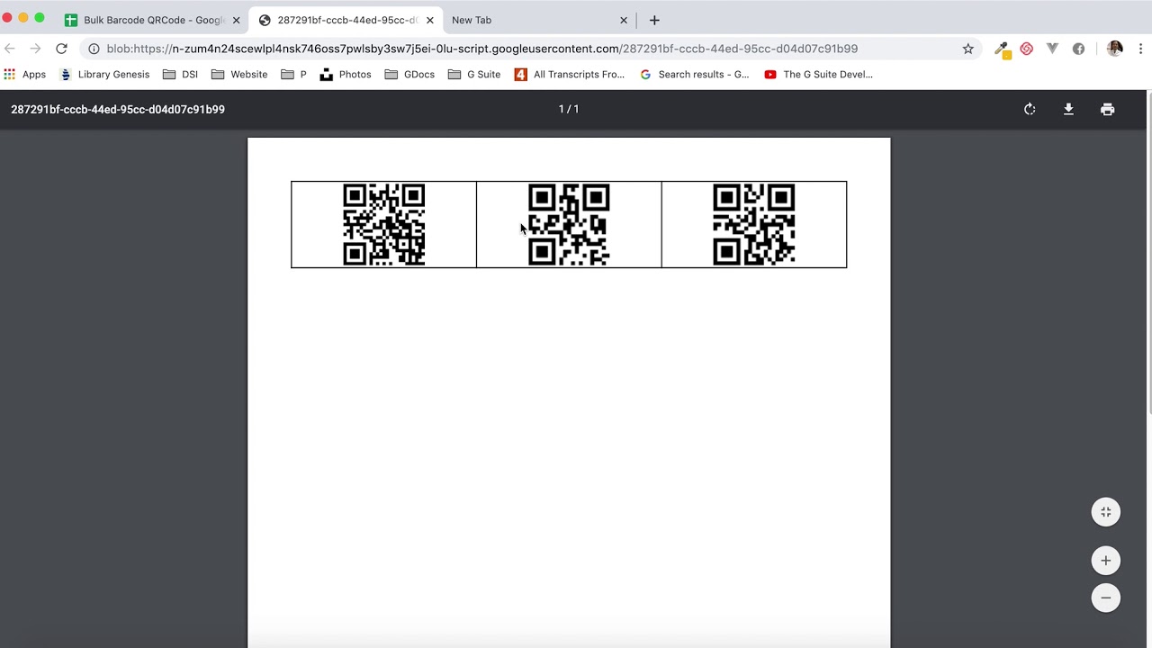 Barcode QRCode Bulk Generator Add on for Google Sheet