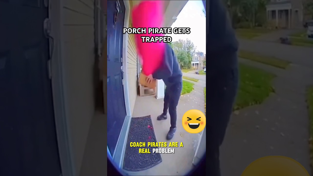 Porch Pirate Gets Trapped #shorts