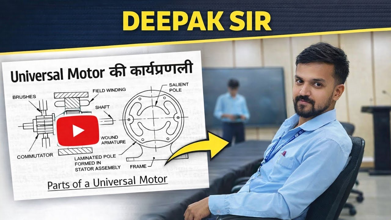 Single phase universal motor run 