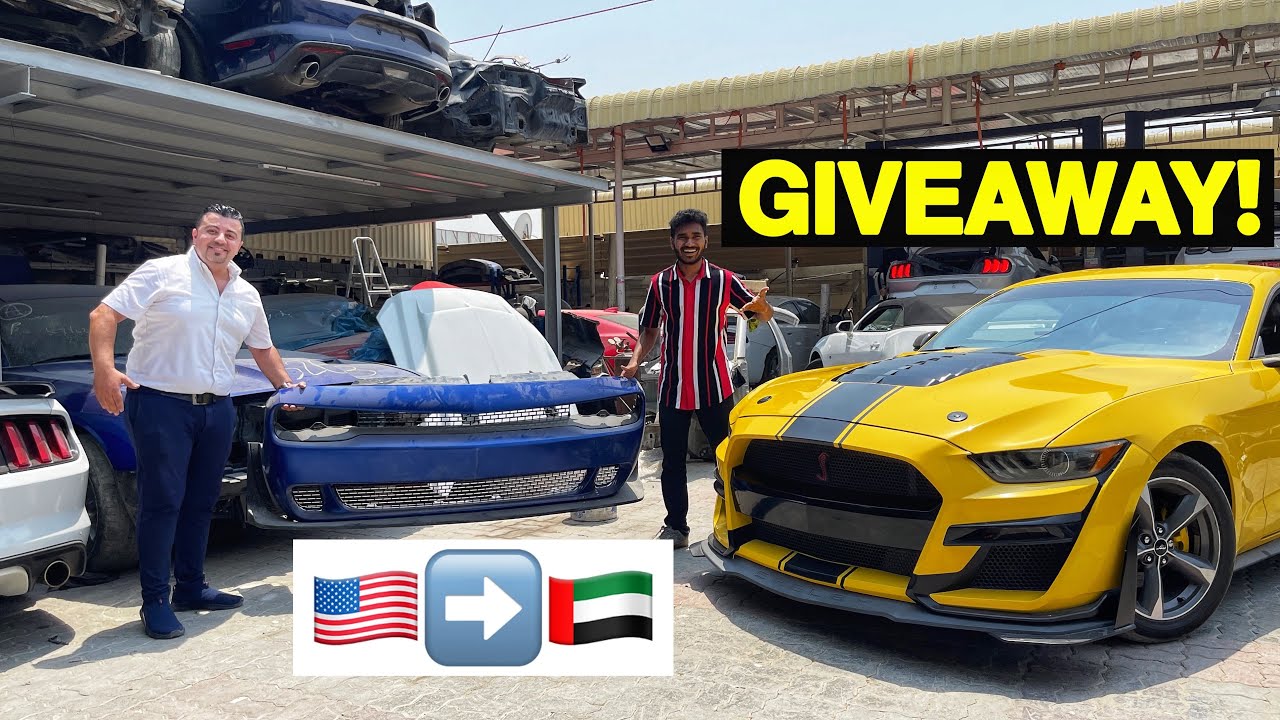 BUYING A CRASHED MUSTANG AND GIVING IT AWAY IN DUBAI | imported from America and rebuilt in Dubai