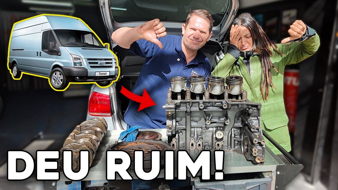 INFELIZMENTE O MOTOR DA FORD TRANSIT DA CIBELE @Prejú & Eu na estrada NÃO AGUENTOU! TEVE QUE REFAZER TUDO 😔